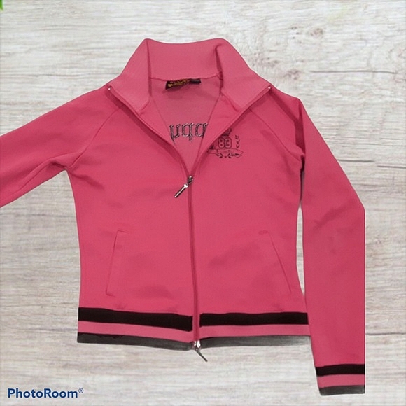 Varsity Style "Preppy Girl" logo zip sweater•S/M - Picture 3 of 9